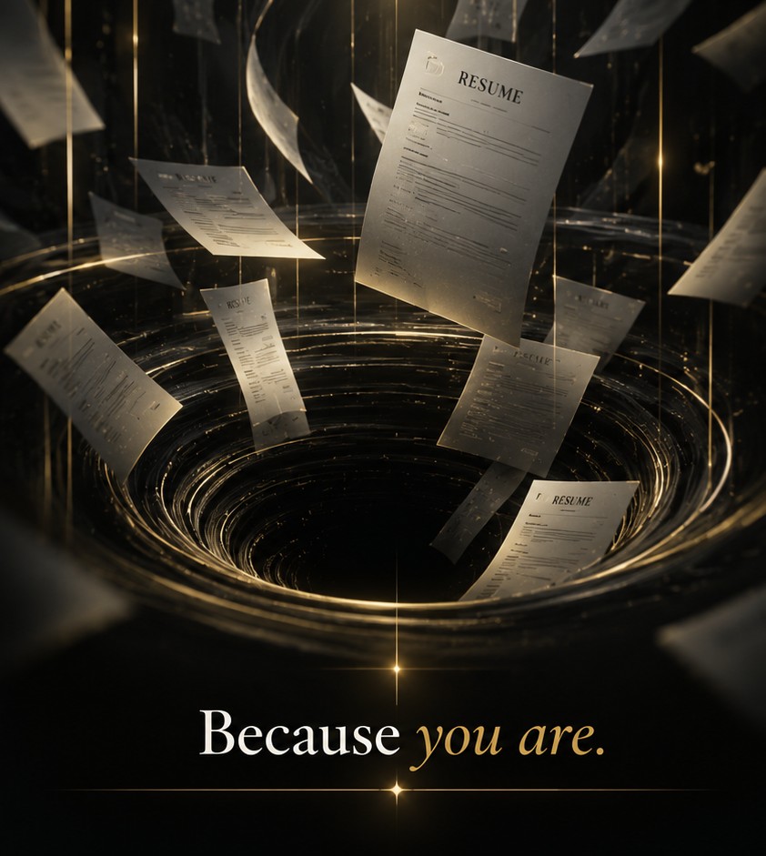 Resumes swirling into a dark vortex